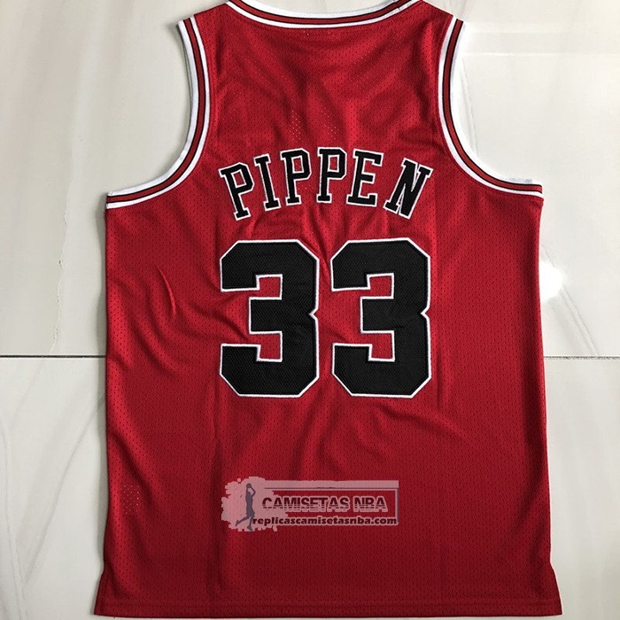 Camiseta Chicago Bulls Scottie Pippen NO 33 1997-98 NBA Finals Mitchell & Ness Rojo